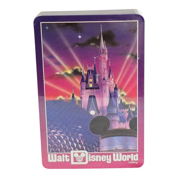NEW Sealed! Walt Disney World Deck of Playing Cards Epcot & Castle Pink - Picture 4 of 6